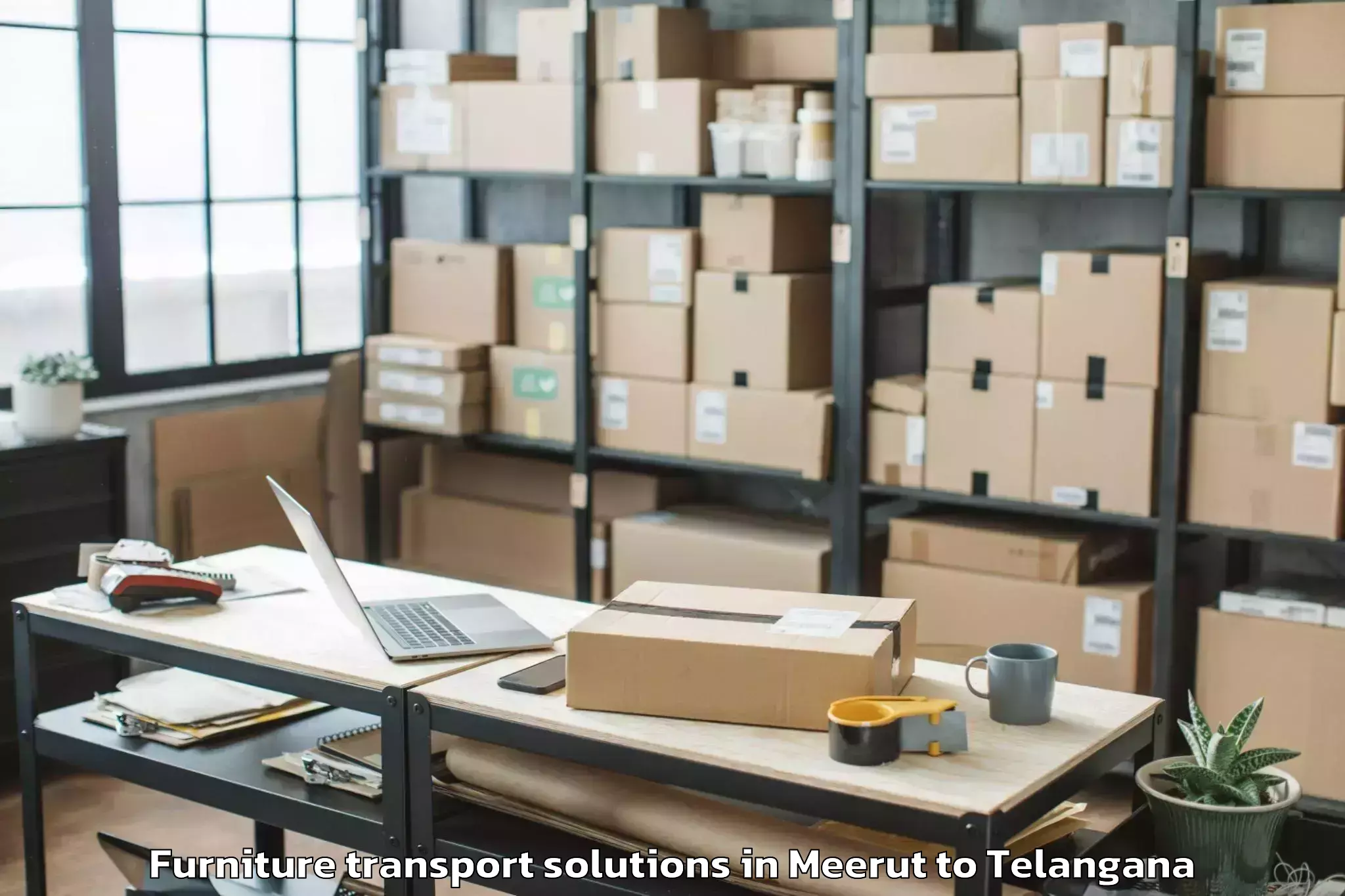 Meerut to Hayathnagar Furniture Transport Solutions